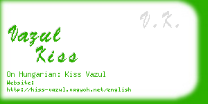 vazul kiss business card